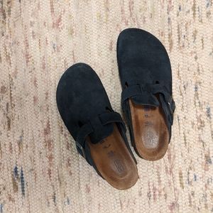 Birkenstock Boston Suede Clog Navy Size 36